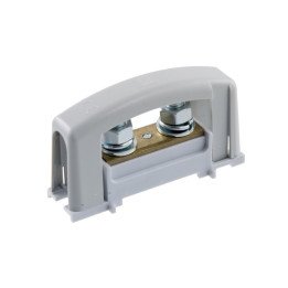 Protection  eyeled  terminal  2xM8, gray  with cov