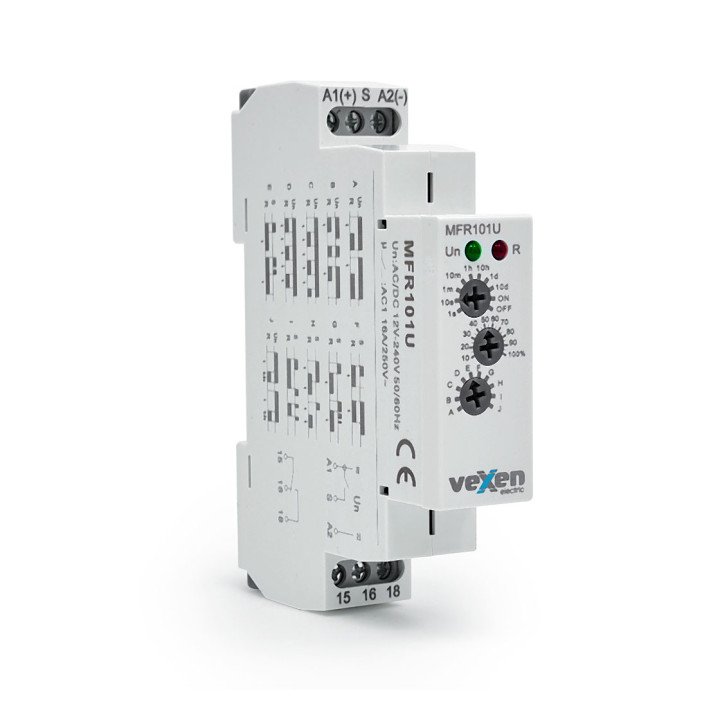 MFR101U реле времени 1CO 16A 12-230V AC/DC
