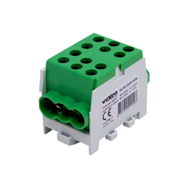 HLAK terminal Al/CU 2x35-4x25mm - green