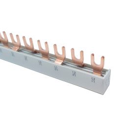 G-3L-210/16 C MCB busbar 16mm2, 3 phases, fork type, 210 mm, 12 modules