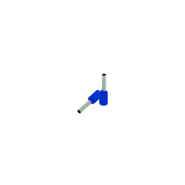 Insulated end sleeve 2,5mm2/8mm, blue, 100 pcs