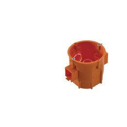 Junction box deep LUX with connections flush mounting orange 63x62mm with screws orange 650C