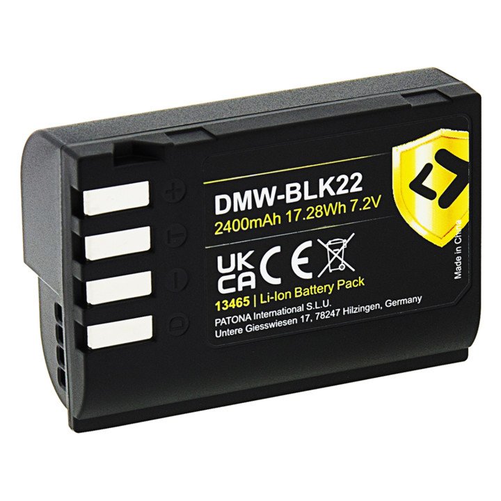 Аккумулятор Panasonic DMW-BLK22 2250 мАч литий-ионный с защитой