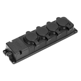 ORNO IP44 gumijas pagarinājums, 4 Schuko