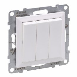 Legrand SUNO slēdzis 3-klāvju 10A balts