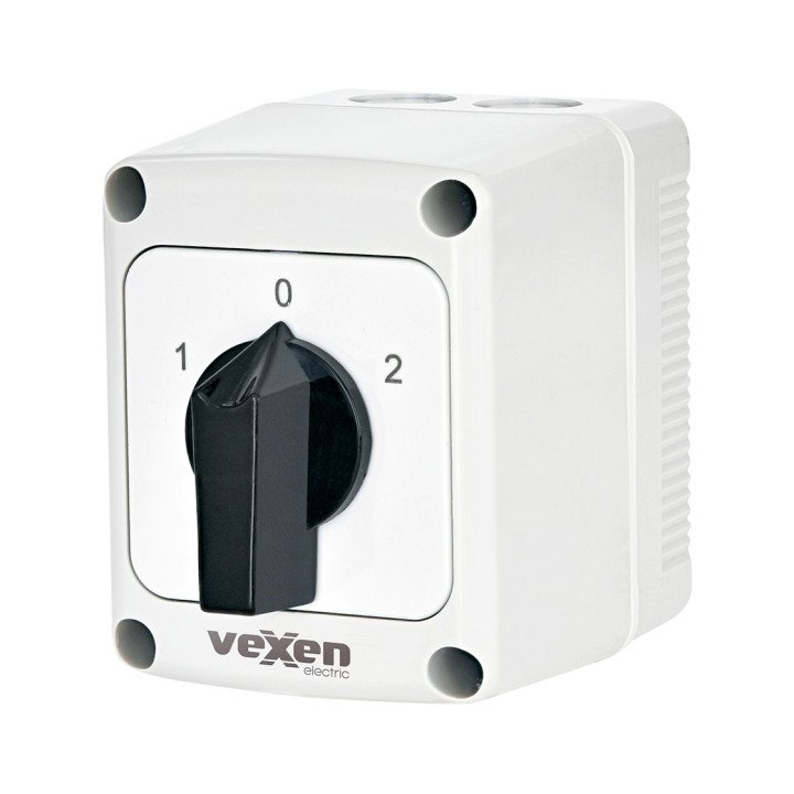 PNRS2553 changeover cam switch 1-0-2 3P 25A IP65
