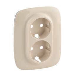 Cover plate Valena Allure - 2x2P+E socket - German standard - ivory