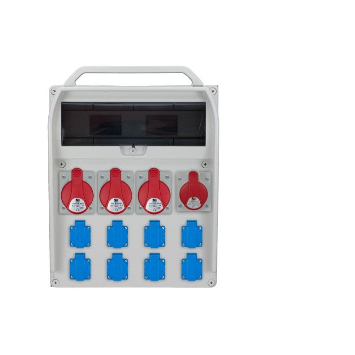 R-BOX 460R 17S,  3x32A/5p, 1x16A/5p, 8x250V, empty
