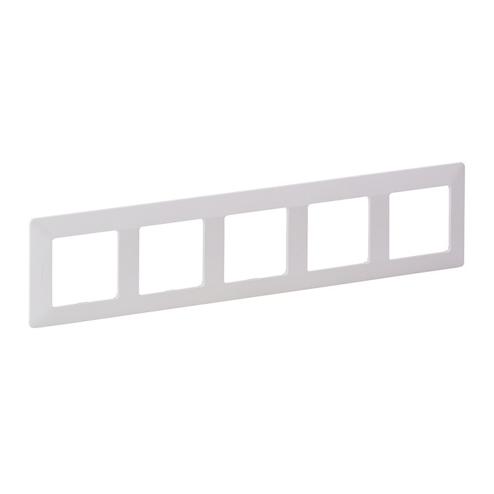 Plate Valena Life - 5 gang - white