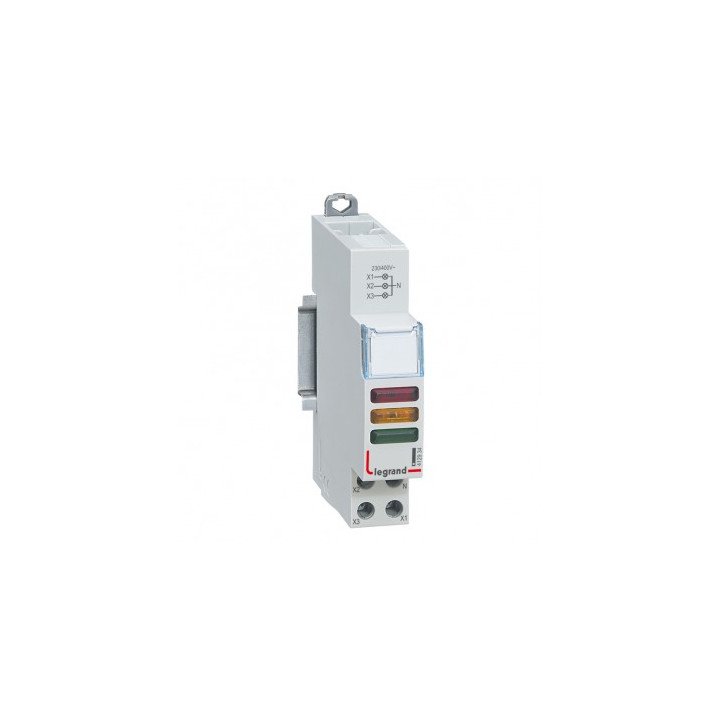LED Indicator - triple 230/400 V - red/yellow/green - 1 module