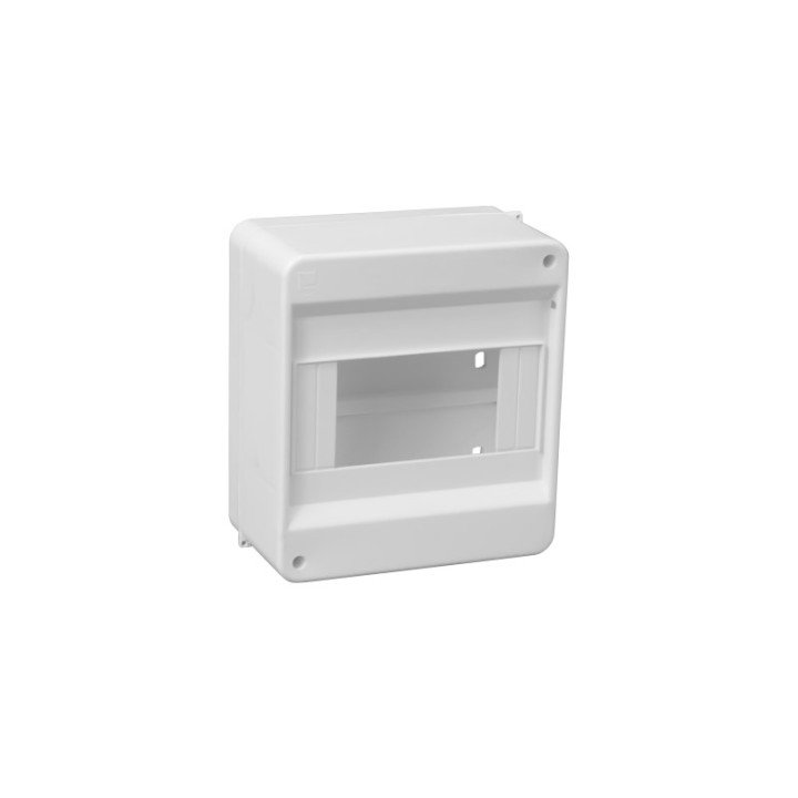 Distribution box surface 6 modues with clamps (N+PE) IP40