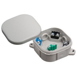 Junction box surface mounting grey 92x92x44mm klik , with clamps 5x4.0mm2 IP54 halogenfree