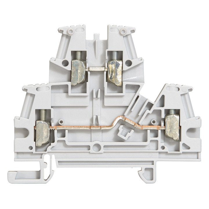 Terminal block Viking 3 - screw - 2 connect on 2 levels - pitch 5 - grey
