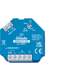 1-10V ohjaushimmennin elektronisille liitäntälaitteille, 1 NO 600VA