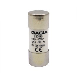22x58 gG 50A цилиндрический предохранитель 500VAC
