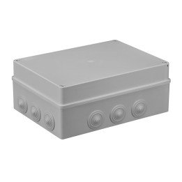 S-BOX box surface mounting IP65 300x220x120mm with glands grey