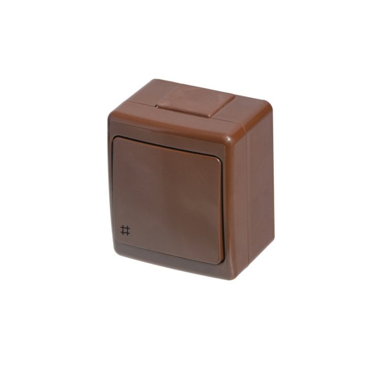 BETA cross switch surface brown IP44