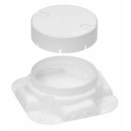 Auto-adjustable backbox for IP 66 floor boxes - with cover
