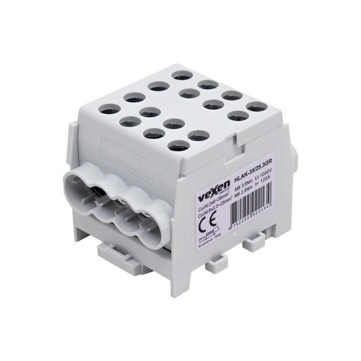 HLAK terminal Al/CU 2x35-6x25mm - grey