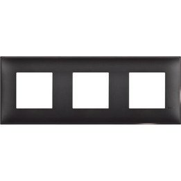 Classia Frames чёрная матовая рамка, 3 места
