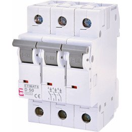 Miniature circuit breaker, ETIMAT 6 3p D50