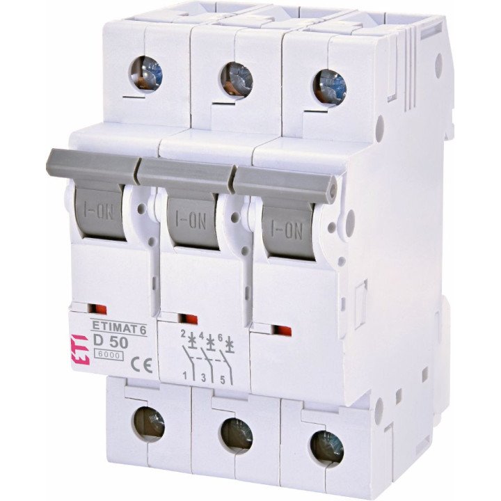Miniature circuit breaker, ETIMAT 6 3p D50