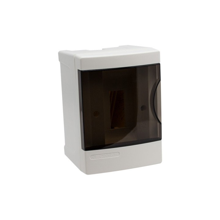 Distribution box wall mounted 2 modules, transparent door, IP40