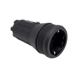 PRO kumi, musta pistoke ilman kantta 2P+E 16A 250V IP20