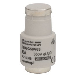 Плавкая вставка D gG 500В 63А медь