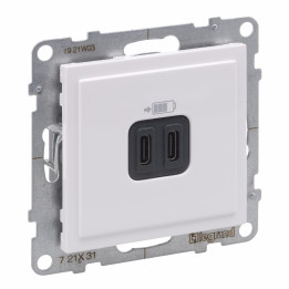 SUNO 2 USB ĮKROVIKLIS C+C TIPO 3A 15W BALTAS
