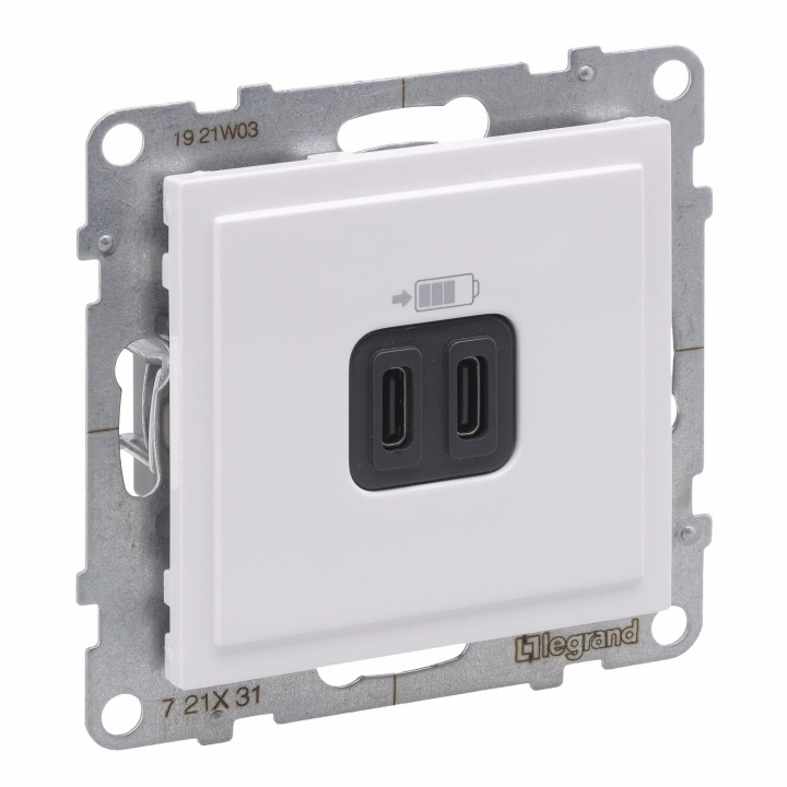 SUNO 2 USB CHARGER TYPE C+C 3A 15W WHITE