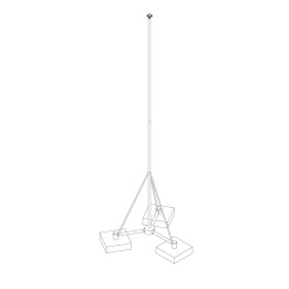 Lightning mast on tripod  concrete base  h=3m do k