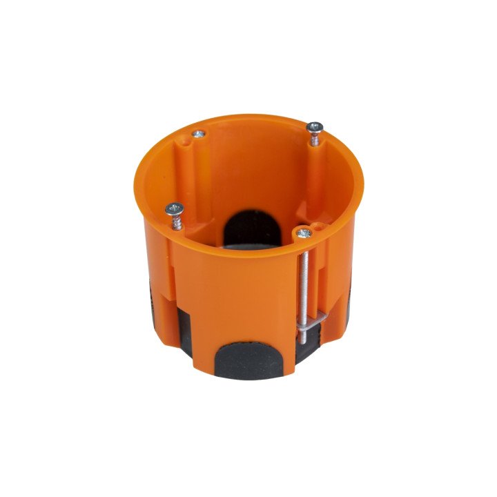 Junction box for gypsum with rubber membrane 1-v (deep) 68x60mm orange