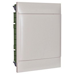LEGRAND 2X12M FLUSH CABINET WHITE DOOR E+N TERMINAL BLOCK FOR MASONRY WALL