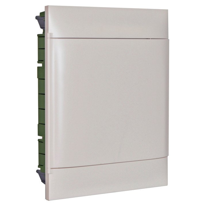 LEGRAND 2X12M FLUSH CABINET WHITE DOOR E+N TERMINAL BLOCK FOR MASONRY WALL