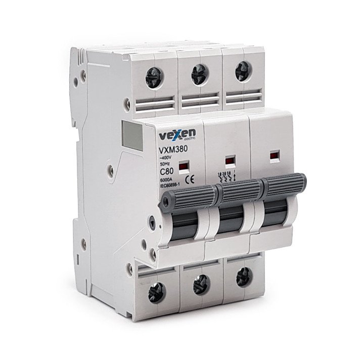 VXM3C80 Modular circuit breaker 6kA 3P C 80A