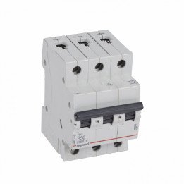 MCB RX 6000 - 3P - 400V - 50 A - B curve - prong/fork type supply busbars