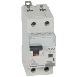 RCBO - DX 6000 -10 kA -1P+N-230 V -20 A -30 mA -AC type -N right hand