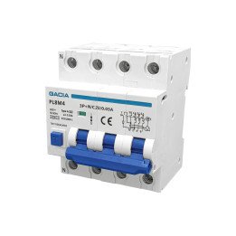 PL8M4 A 3PN C25 30mA 6KA residual and overcurrent protection 4M