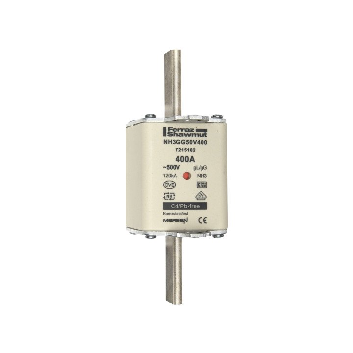 NH fuse-link gG, 500VAC, size 3, 400A double indicator/live tags