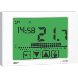 Chronos baltais 230V programmējamais termostats