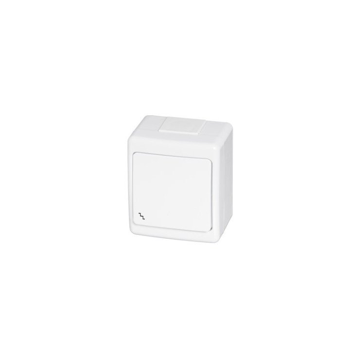 BETA two gang switch surface white IP44
