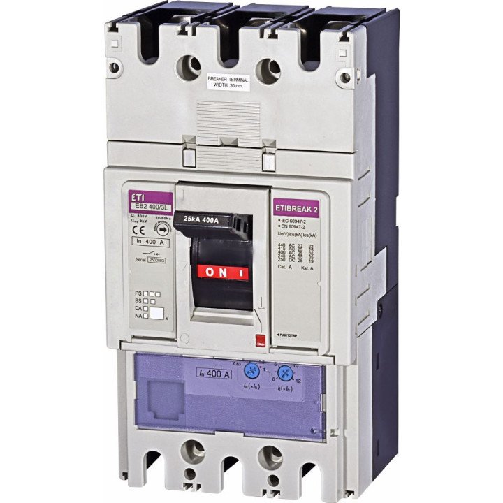 Molded Case Circuit Breaker, EB2 400/3L 400A 3p