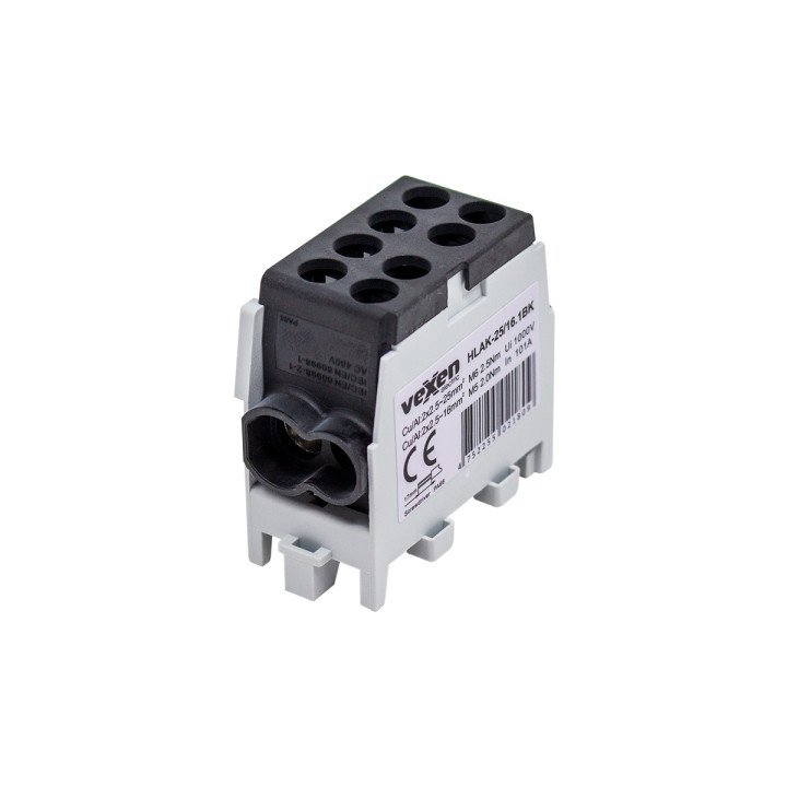 HLAK terminal Al/CU 2x25-2x16mm - black