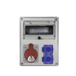 R-BOX 240 distribution board 1x32A/5p 2x230V 8 modues IP44