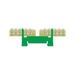 Clamp green 2x5x16mm2 DIN rail