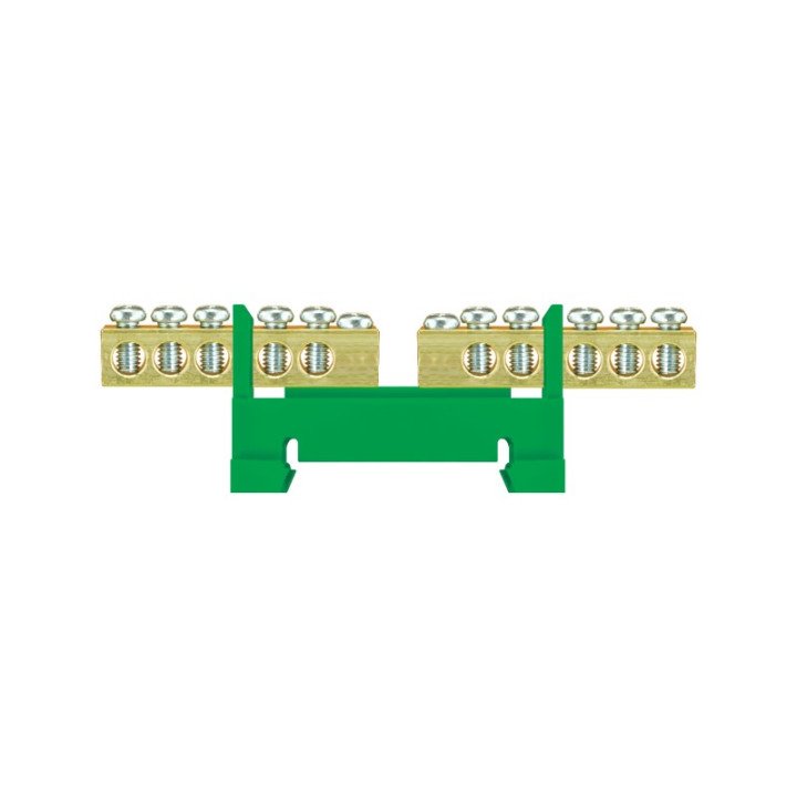 Клемма зеленая 2x5x16mm2 на DIN рейку