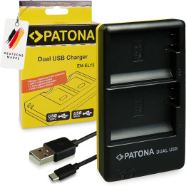 Patona PT1965 Dual USB Charger for Nikon EN-EL15/EN-EL15B