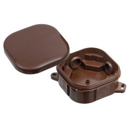 Junction box surface mounting IP54 92x92x44mm brown klik cover IP54 halogenfree