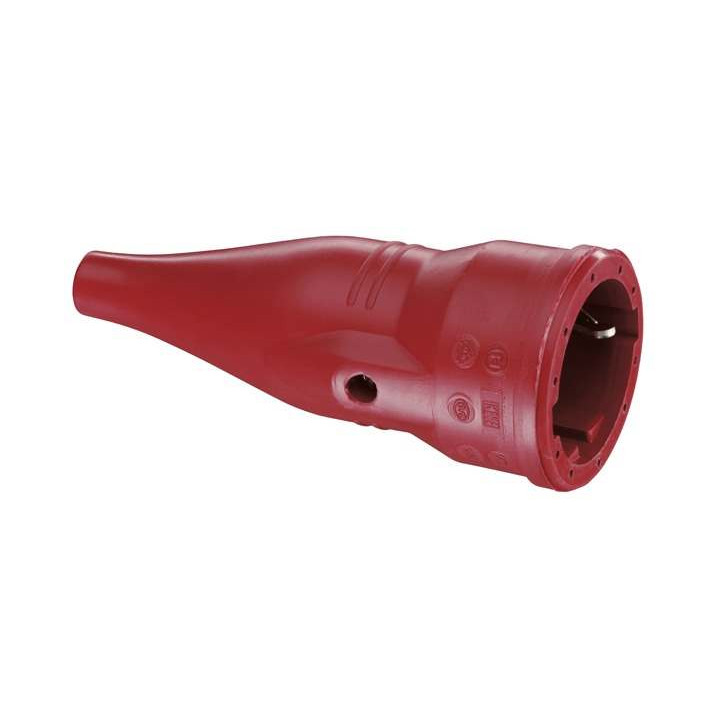 ABL Schuko kontaktligzda, sarkana, 250V 16A IP44